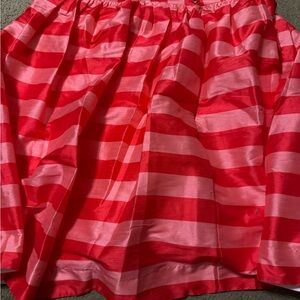 eShakti Red Bubble Mini Skirt with Pleats